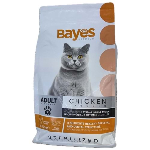 BAYES TAVUKLU KEDİ MAMASI 1,2 KG