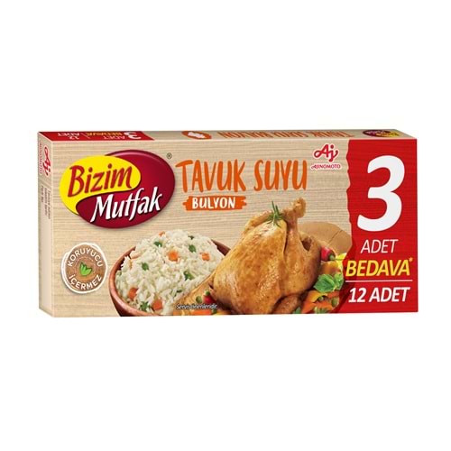 BİZİM MUTFAK TAVUK SUYU 12 ADET