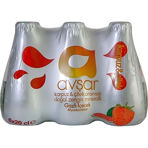 AVŞAR KARPUZ ÇİLEK AROMALI SODA 200ML 6LI