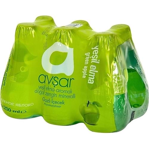 AVŞAR YEŞİL ELMA AROMALI SODA 200ML 6LI