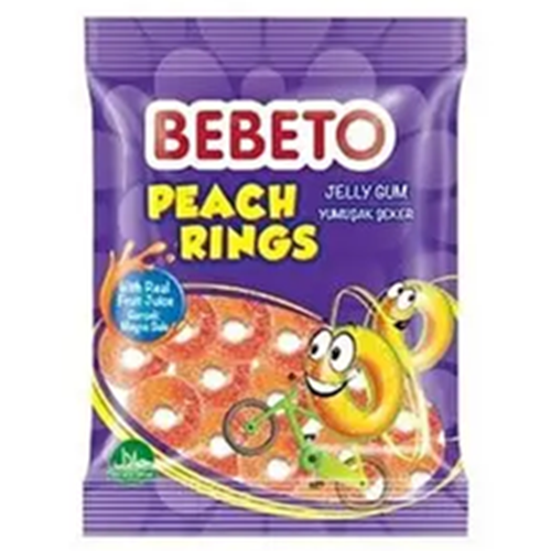BEBETO PEACH RINGS 60 GR