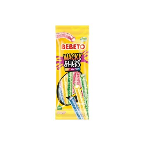 BEBETO WACKY STICKS FIZZY 75 GR