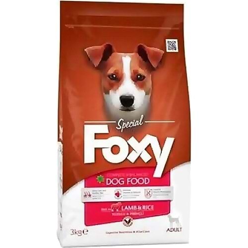 FOXY YETİŞKİN KUZU PİRİNÇ KÖPEK 3KG