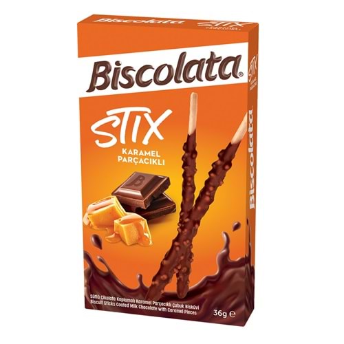 BİSCOLATA STİX KARAMEL PARCACIKLI 36G