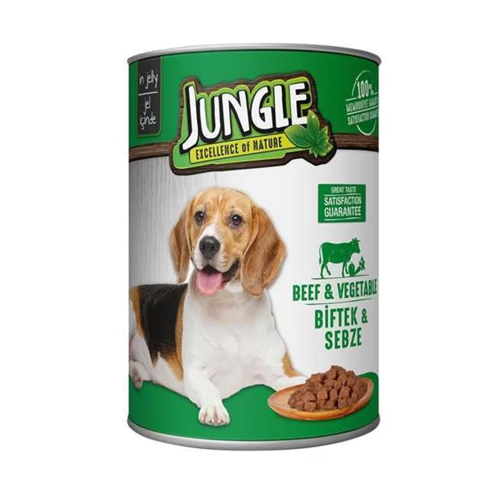 JUNGLE KÖPEK KONSERVE BİFTEK VE SEBZE 400.GR