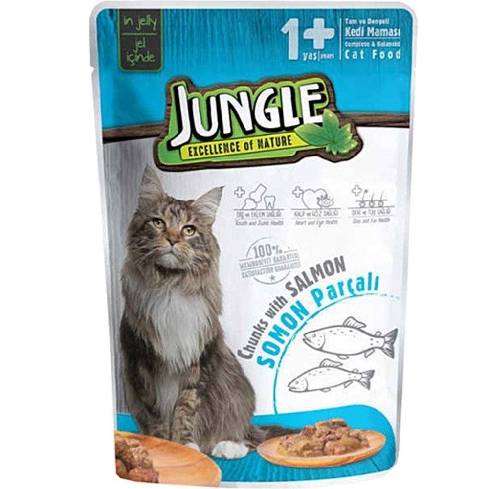 JUNGLE POUCH YETİŞKİN KEDİ SOMON 100.GR