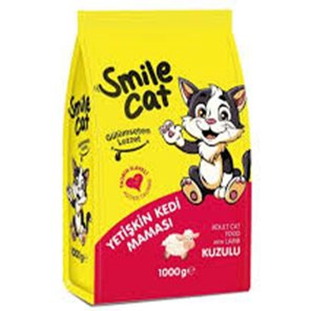 SMİLE CAT KUZULU KEDİ MAMASI 1000G ADET