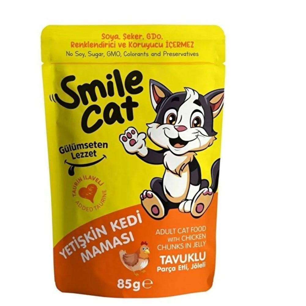 SMİLE CAT TAVUKLU KEDİ MAMASI X5