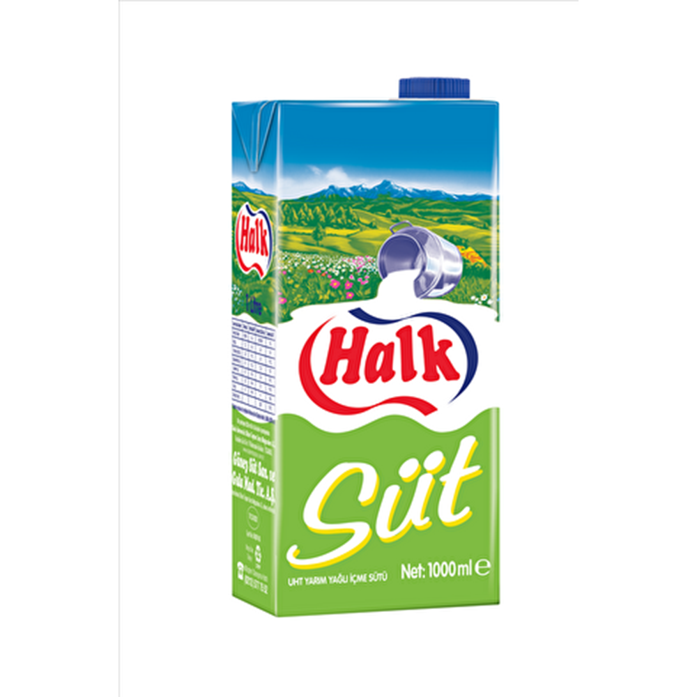 HALK YARIM YAĞLI UHT SÜT 1 L