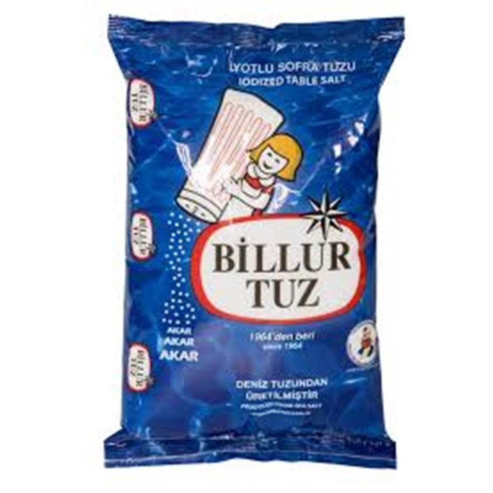 BİLLUR İYOTLU TUZ 1,5 KG