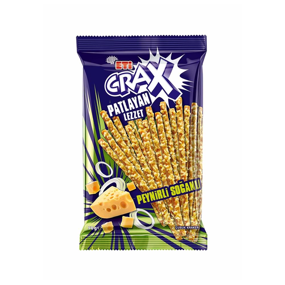 ETİ CRAX PATLAYAN LEZZET PEYNİR & SOĞANLI ÇUBUK 50 G