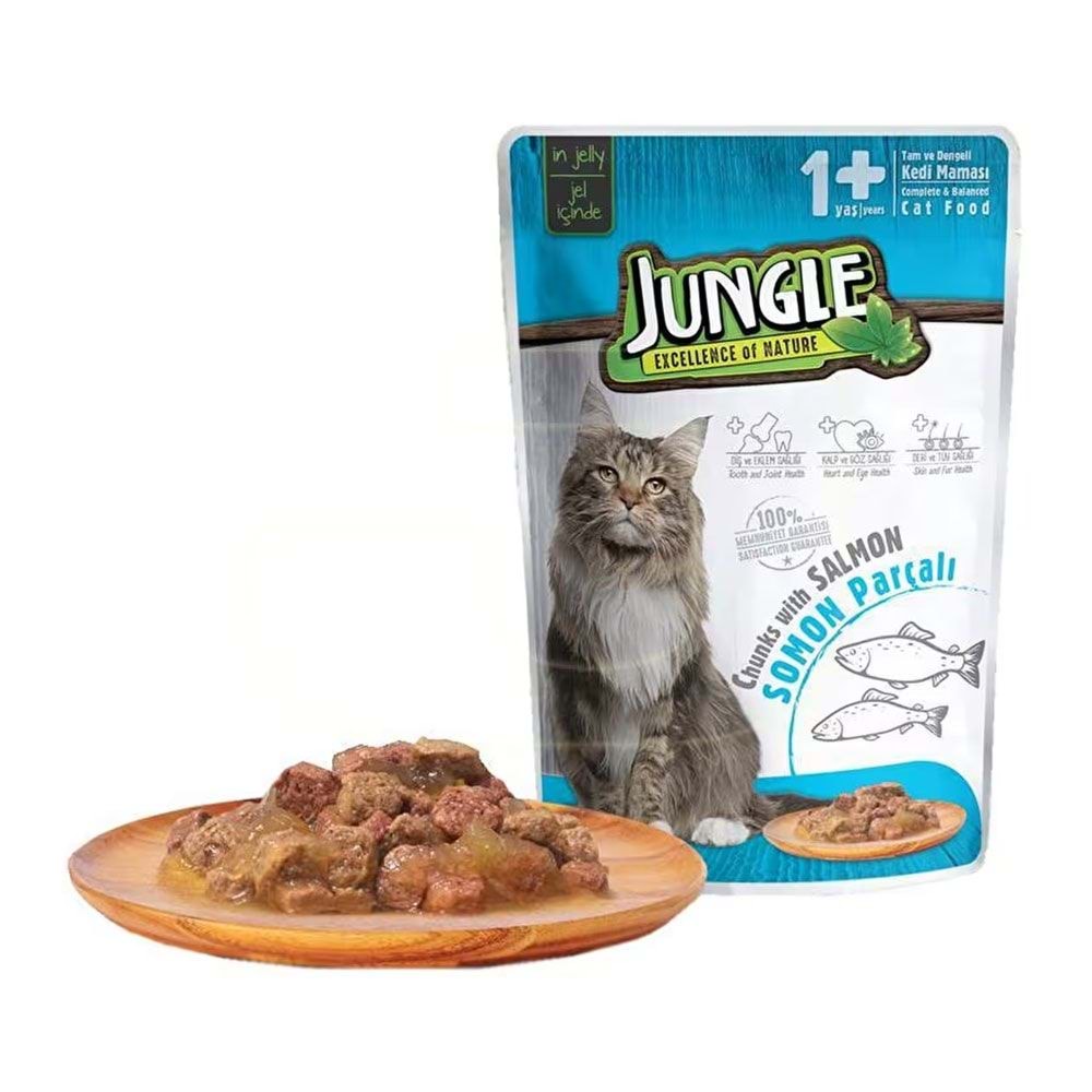 JUNGLE PÜRE YETİŞKİN KEDİ SOMONLU 100.GR