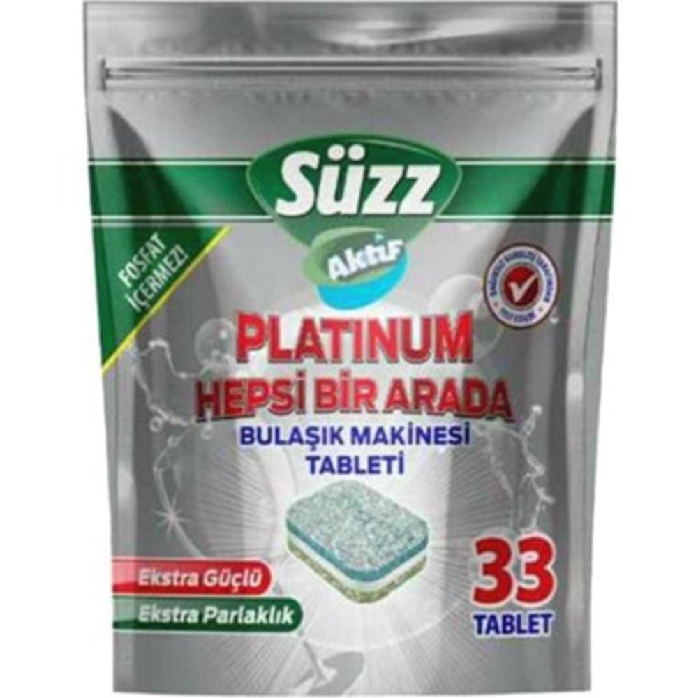 SÜZZ AKTİF PLATİNUM BULAŞIK MK.TAB 33 LÜ
