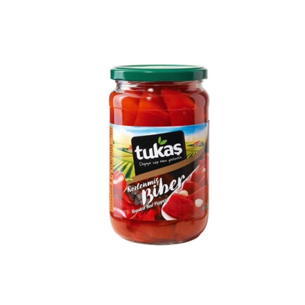 TUKAŞ KÖZLENMİŞ BİBER CAM 650GR. *12