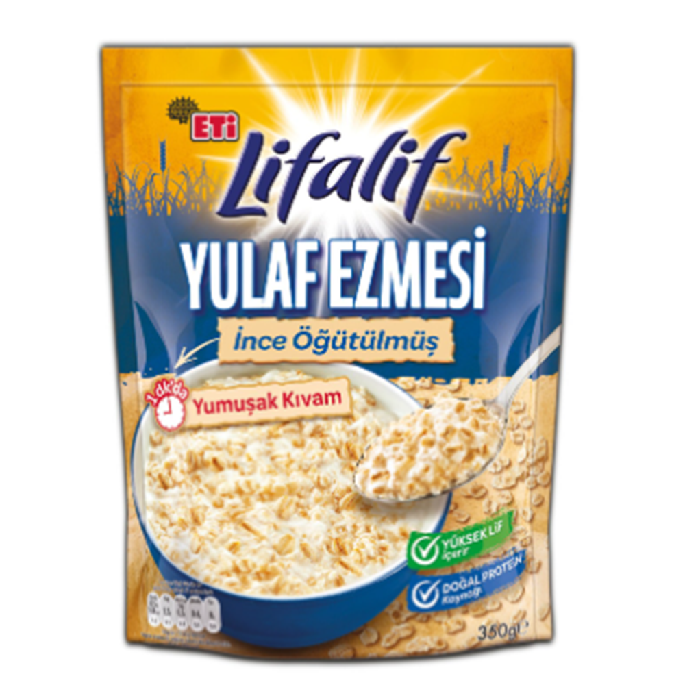 ETİ LİFALİF İNCE ÖĞÜTÜLMÜŞ YULAF EZİ 350 GR
