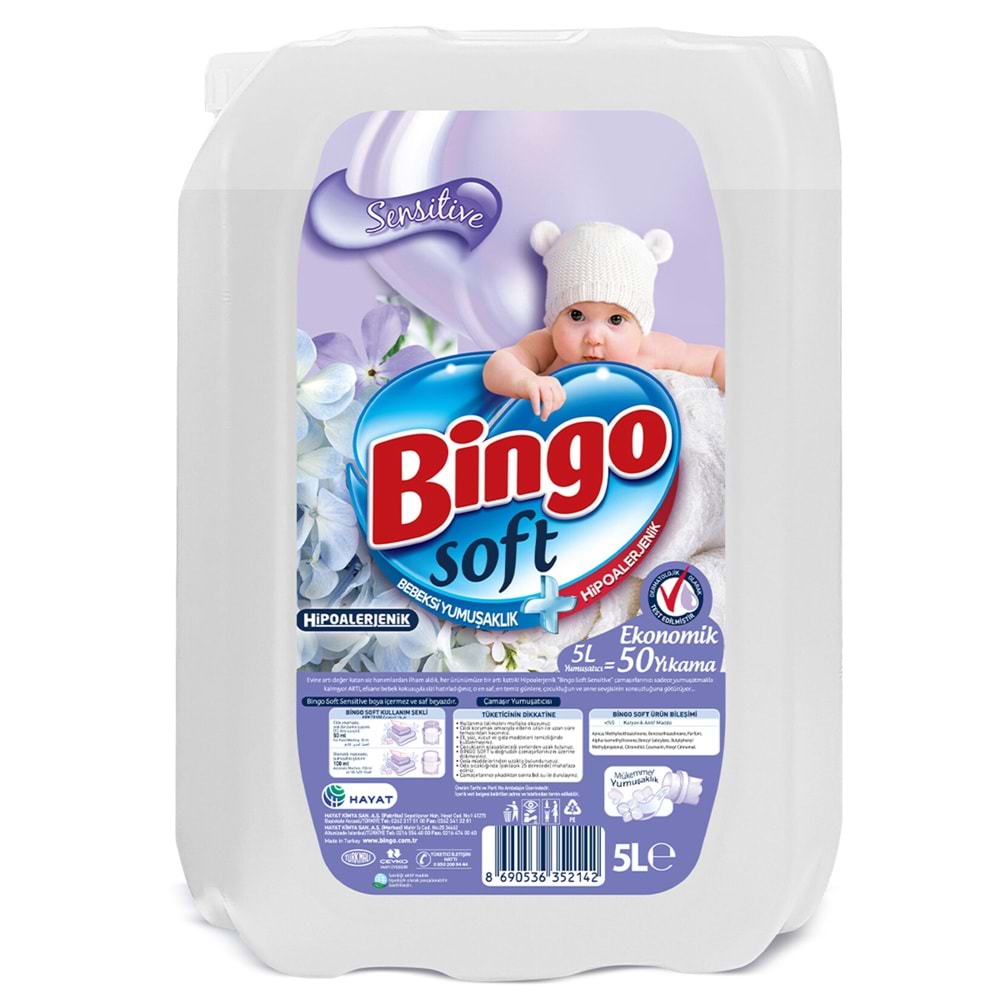 BİNGO SOFT SENSİTİVE YUMUŞATICI 5 L