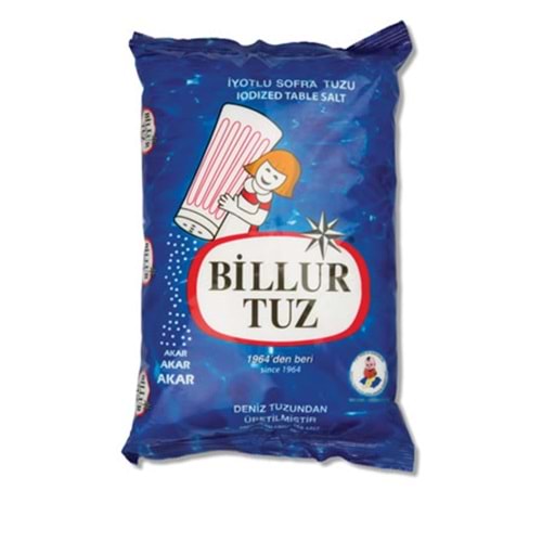 BİLLUR İYOTLU TUZ 1,5 KG