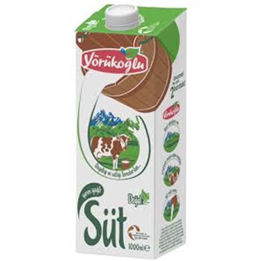 YÖRÜKOĞLU YARIM YAĞLI SÜT 1 L