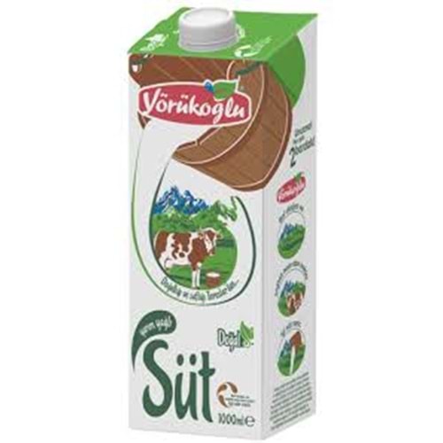 YÖRÜKOĞLU YARIM YAĞLI SÜT 1 L