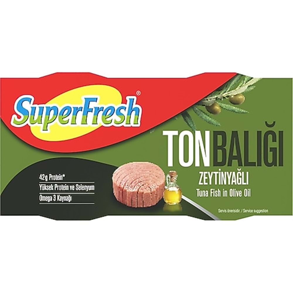 SUPERFRESH TON BALIĞI ZEYTİNYAĞLI 2X140 G