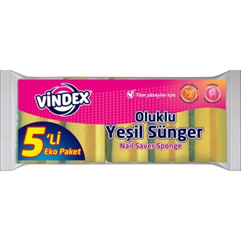VİNDEX BULAŞIK SÜNGERİ 5Lİ