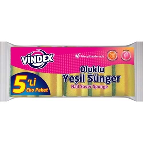 VİNDEX BULAŞIK SÜNGERİ 5Lİ