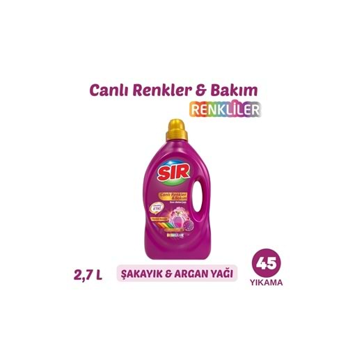 SIR CANLI RENKLER VE BAKIM SIVI DETERJAN 2,7L