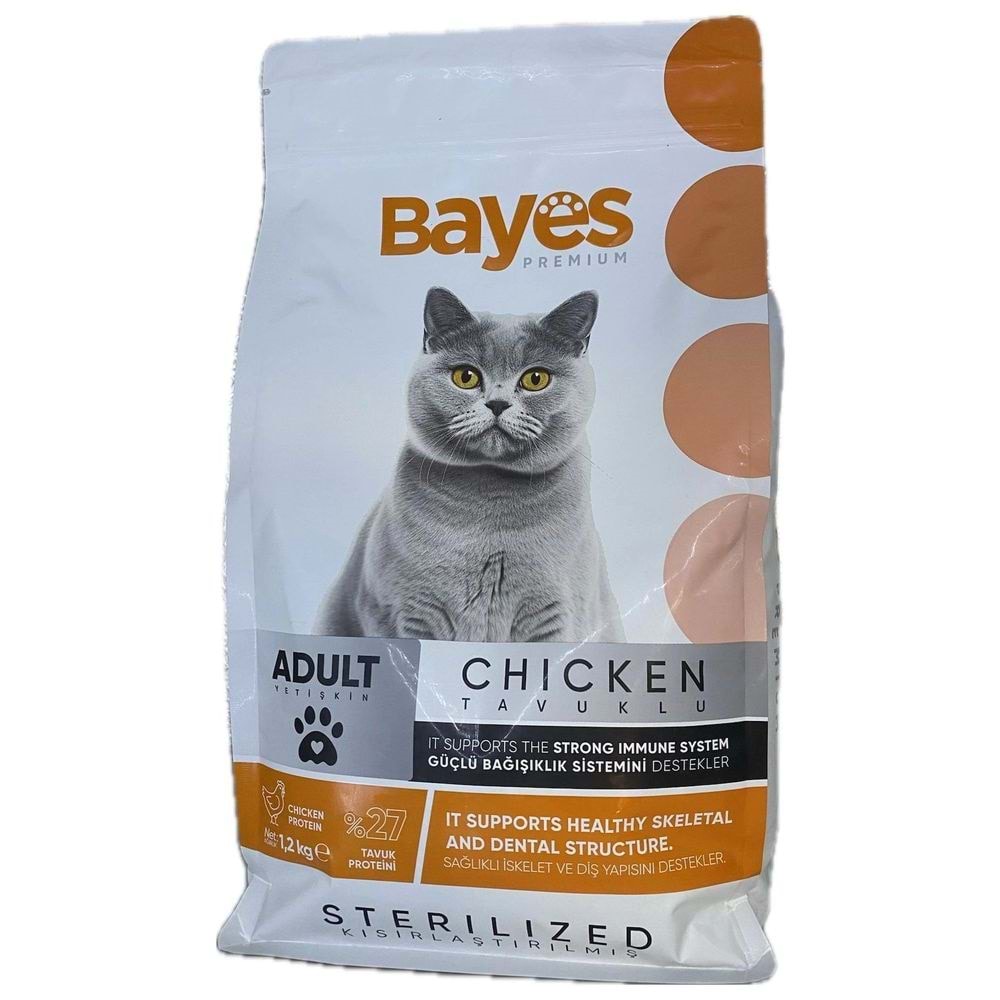 BAYES TAVUKLU KEDİ MAMASI 1,2 KG