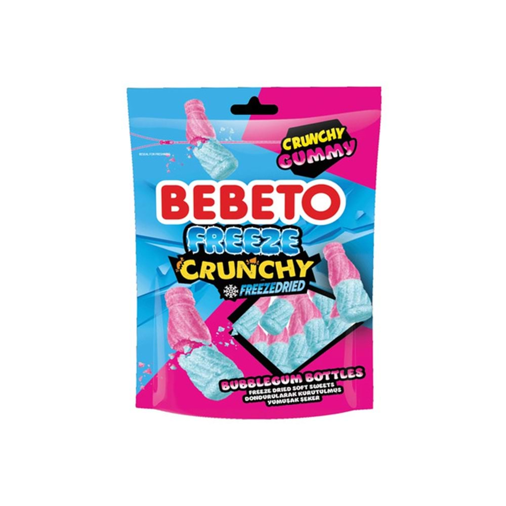 BEBETO CRUNCH BUBBLEGUM BOTTLES 35G
