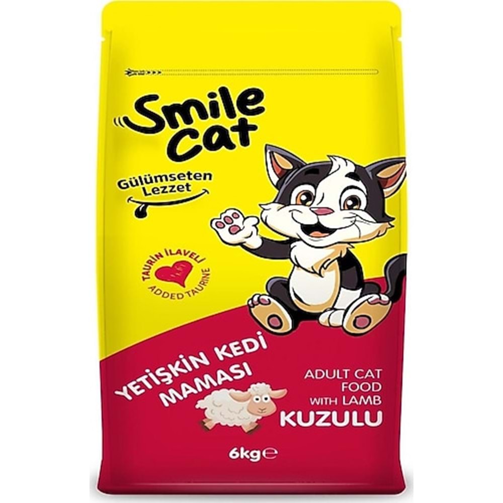 SMİLE CAT YETİŞKİN KEDİ MAMASI KUZULU 6KG